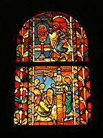 Vitrail, Deux scenes de la legende de Saint Nicolas (Paris, musee de Cluny)